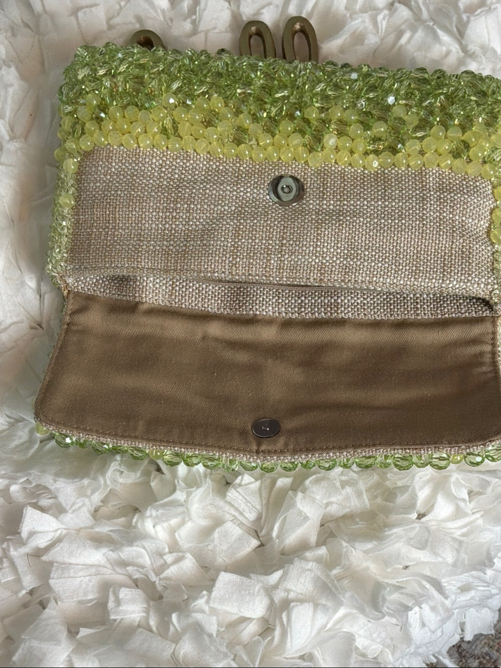 Banana Republic Beaded Lime/Green Clutch - Picture 4 of 7